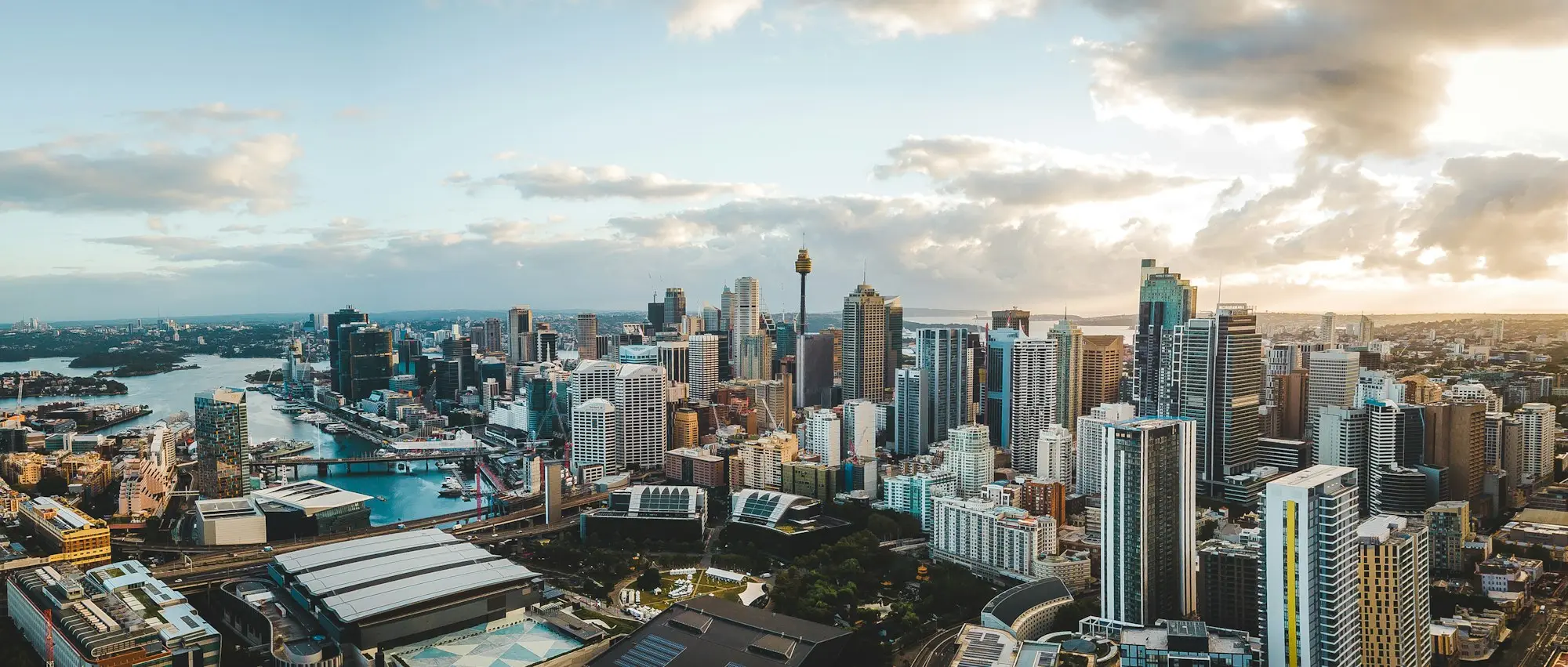 Sydney CBD high-rise office towers by the harbour